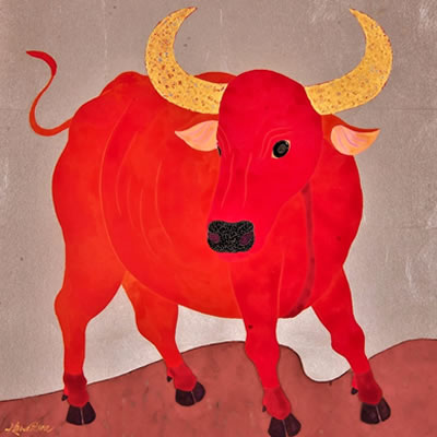「赤い牛」